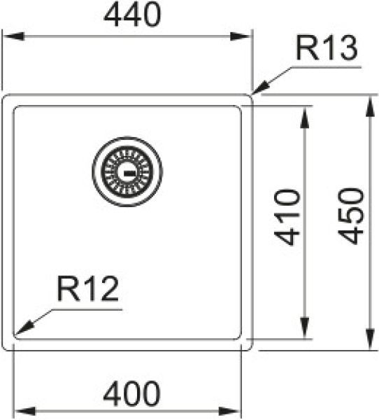 Franke Edelstahlbecken BXM 210/110-40 Anthrazit Druckknopf Anthrazit